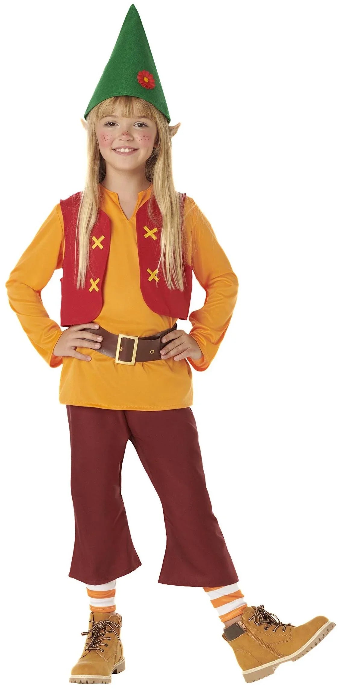 Disfraz de Enanito Naranja Infantil Duendes, Hadas y Elfos Kimokawaii