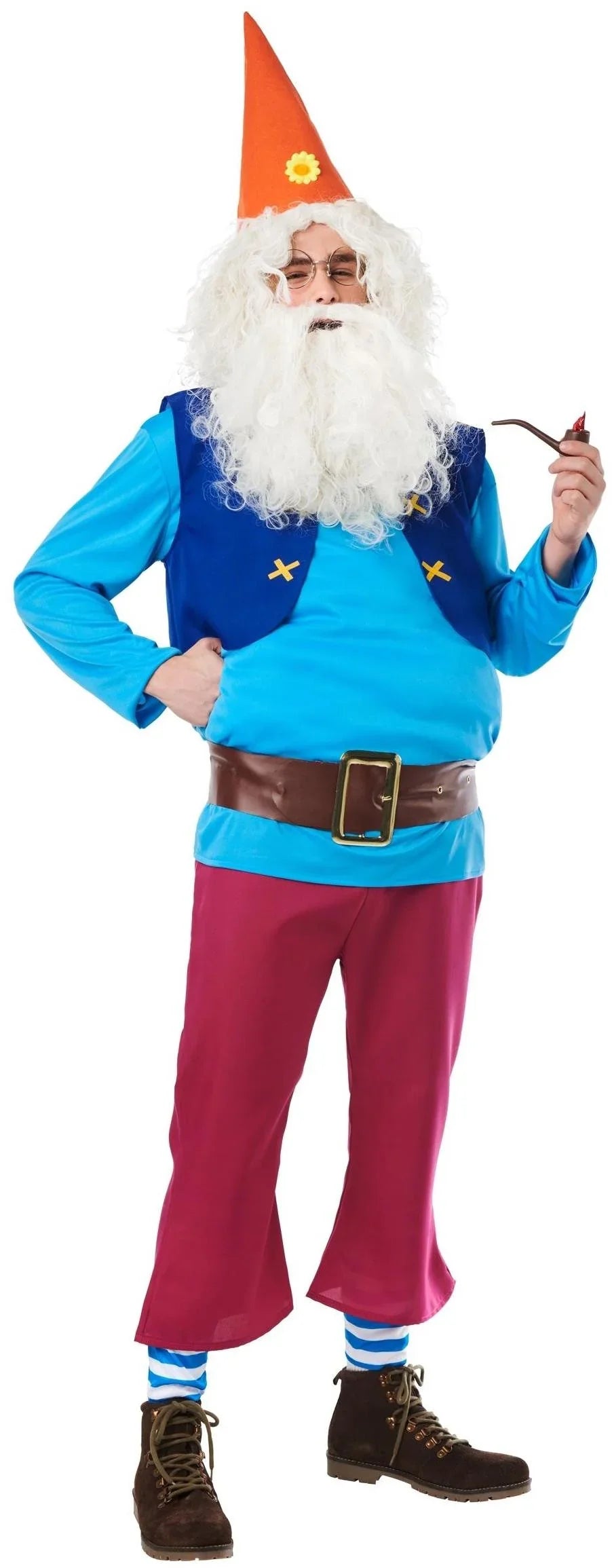 Disfraz de Enanito Azul para Adulto Duendes, Hadas y Elfos Kimokawaii