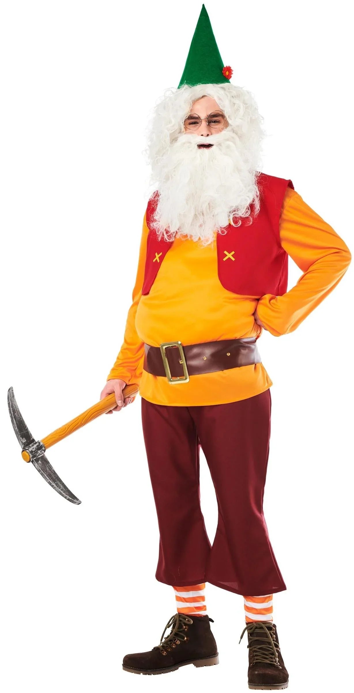 Disfraz de Enanito Naranja para Adulto Duendes, Hadas y Elfos Kimokawaii