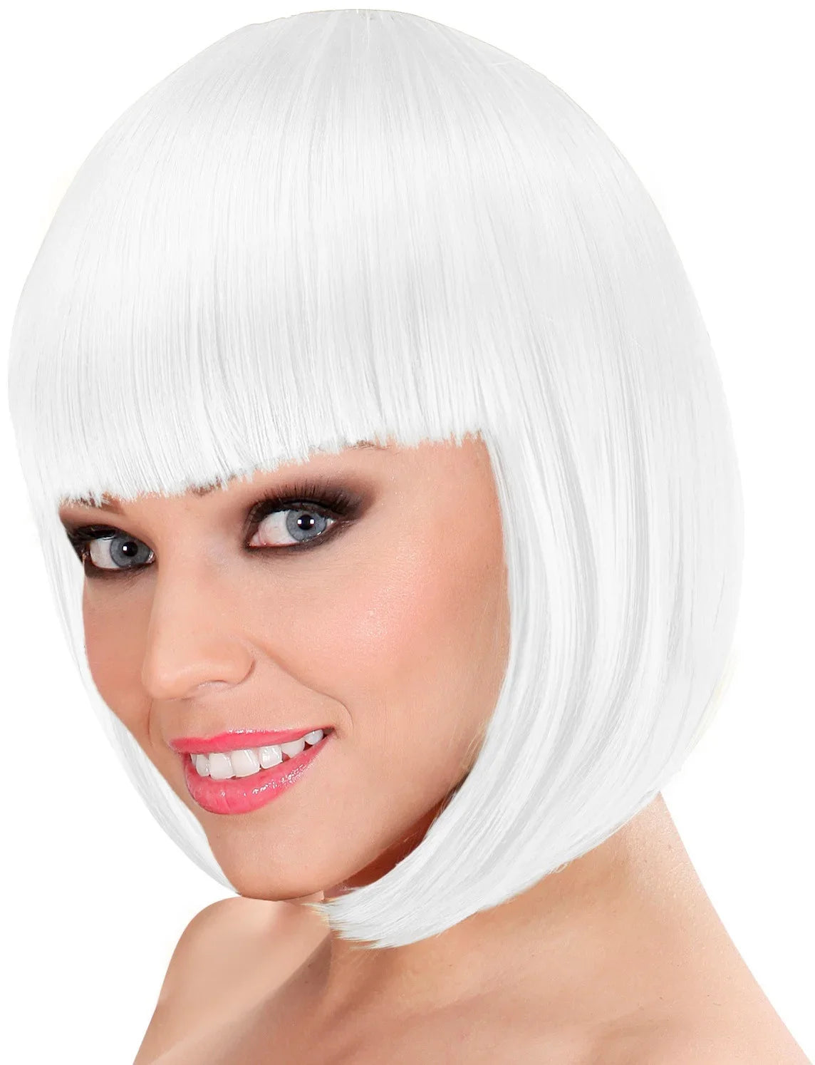 Peluca Blanca de Melena Corta Lisa COMPLEMENTOS Widmann