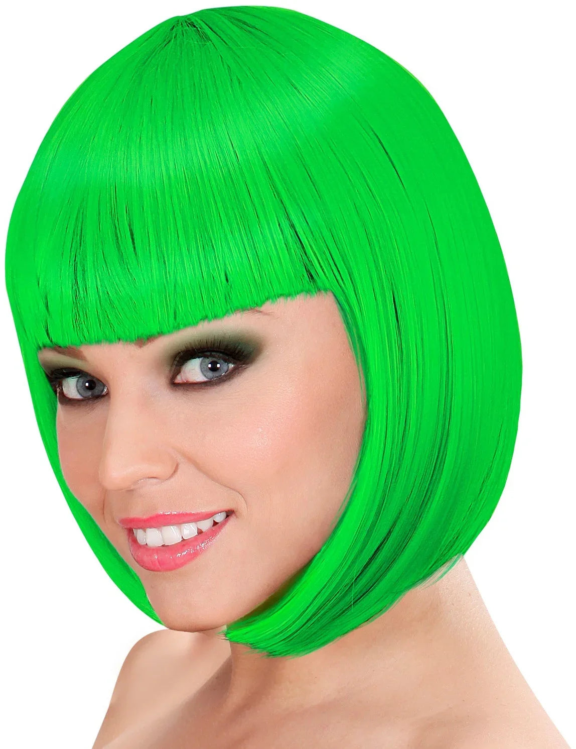 Peluca Verde Corta con Flequillo COMPLEMENTOS Widmann