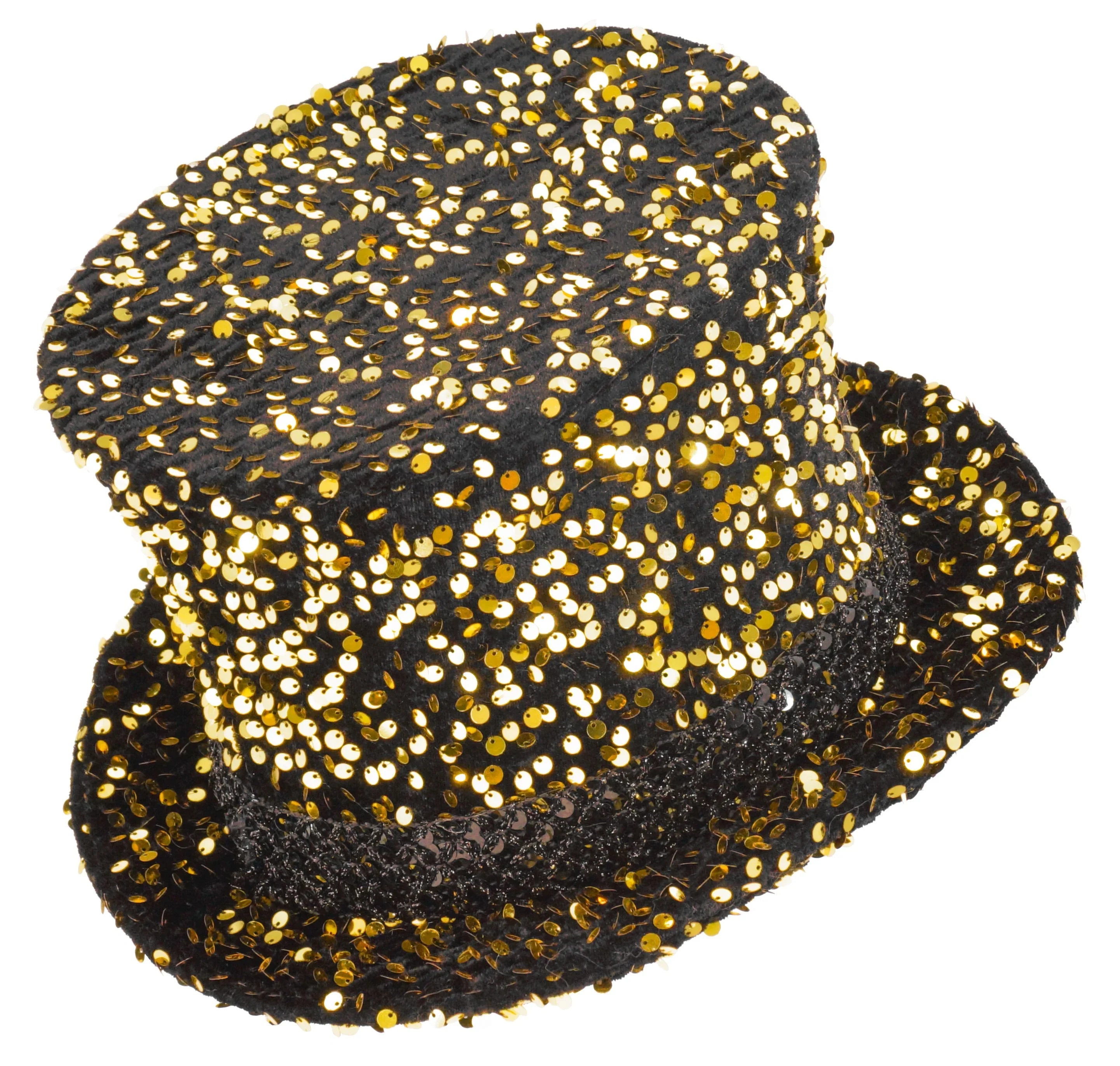 Chistera Negra Acampanada con Lentejuelas Doradas Chisteras Widmann