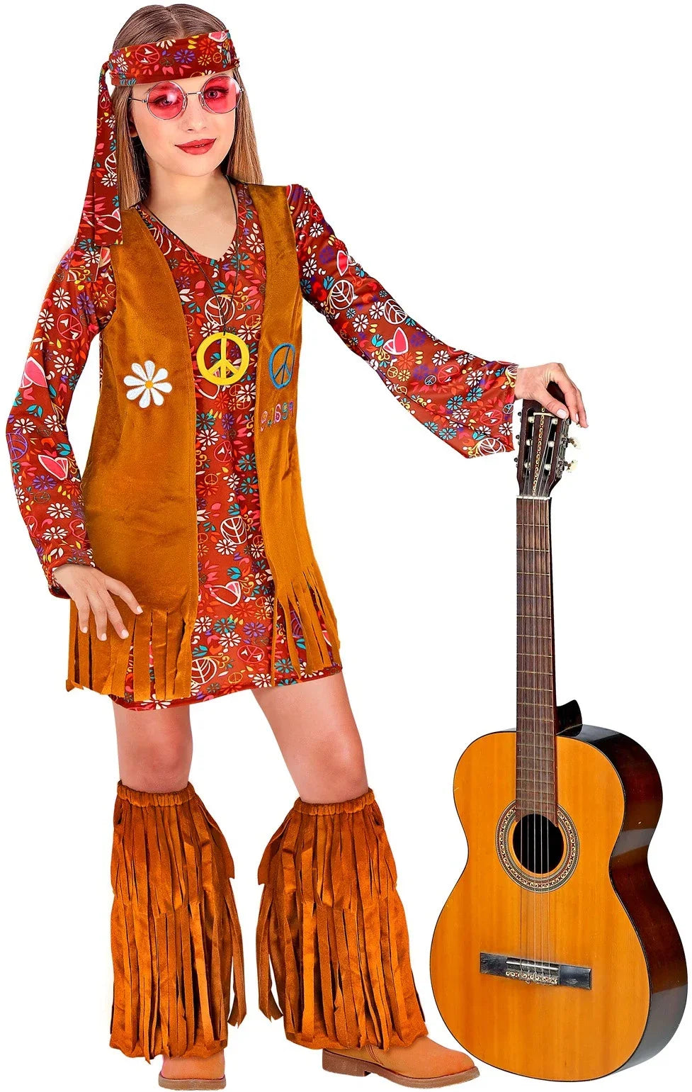 Disfraz de Hippie Vintage para Niña Hippies Infantiles Widmann