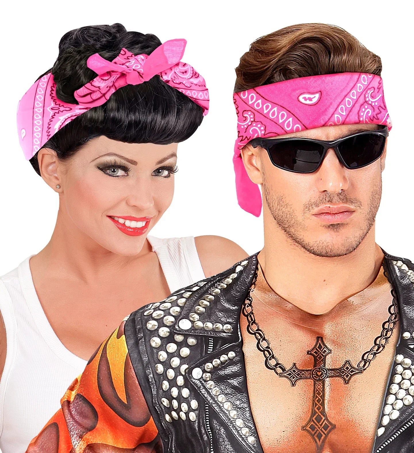 Pañuelo Bandana Rosa para Adulto Accesorios para la Cabeza Widmann