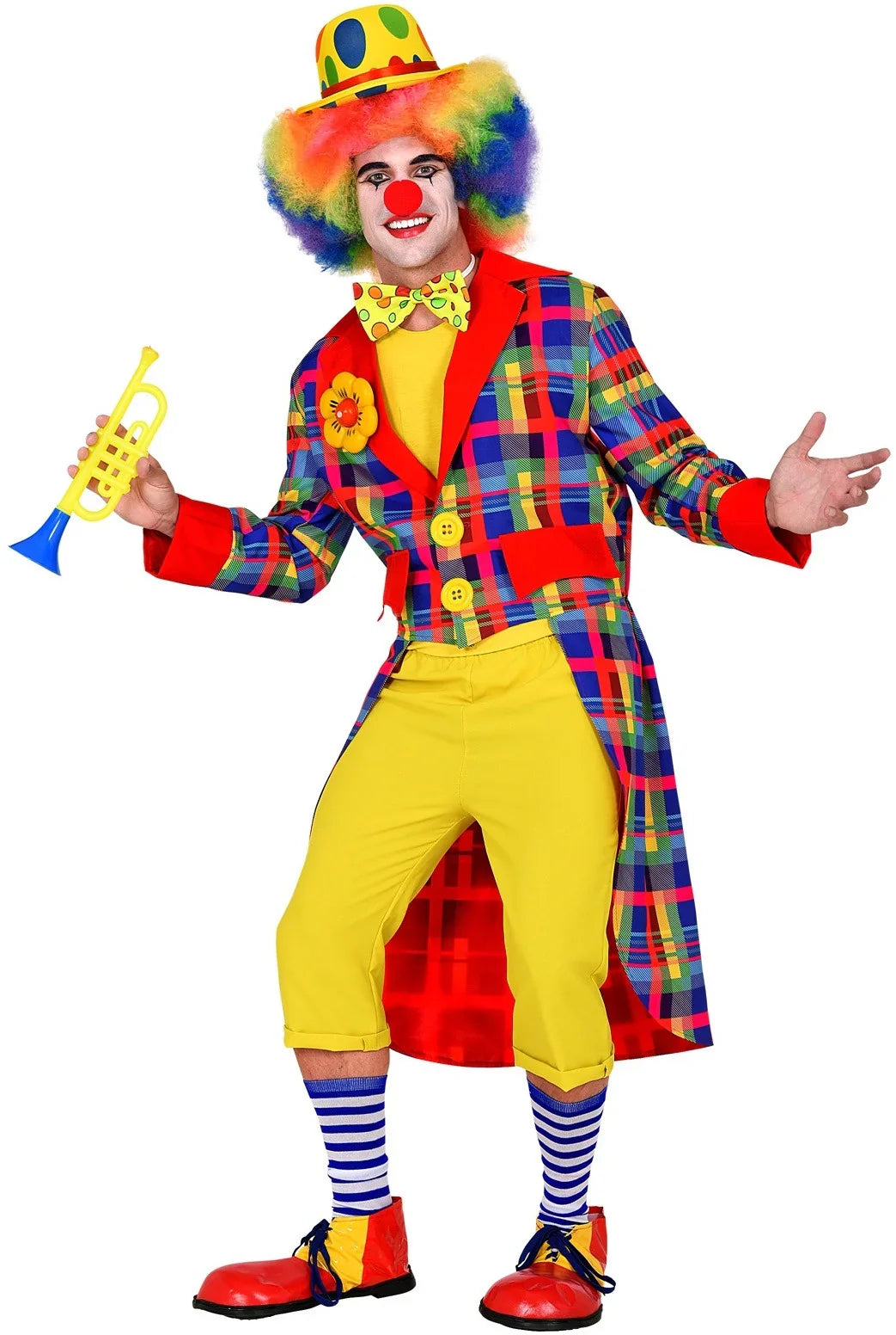 Chaqueta de Payaso de Cuadros para Adulto Payaso Widmann