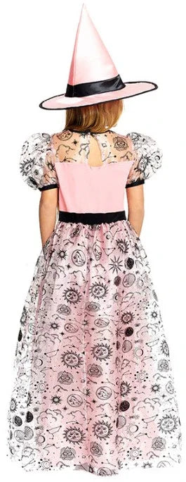 Disfraz de Bruja Bondadosa Rosa para Niña Brujas Partilandia