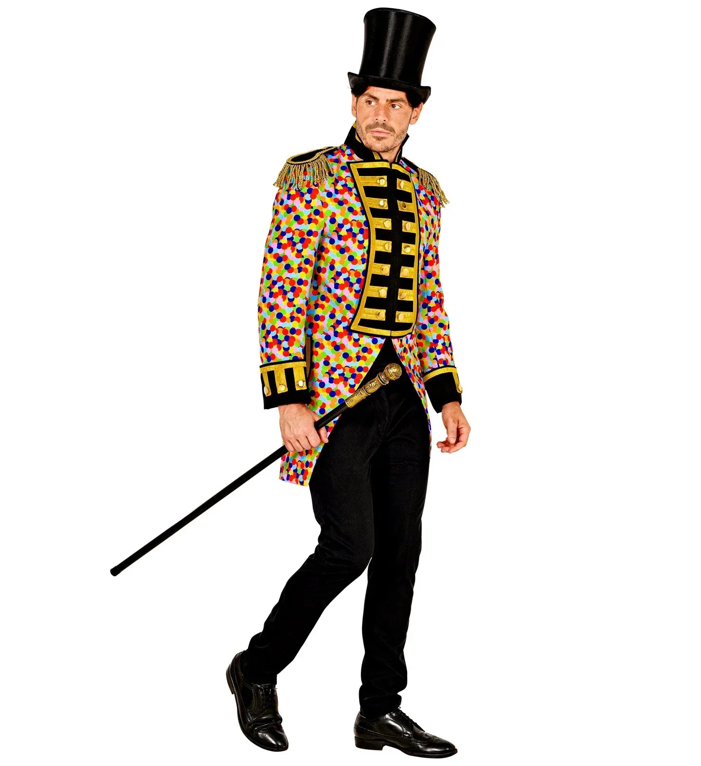 Chaqueta de Lunares de Colores con Pechera Dorada para Hombre Chaquetas, Chalecos y Camisas Widmann