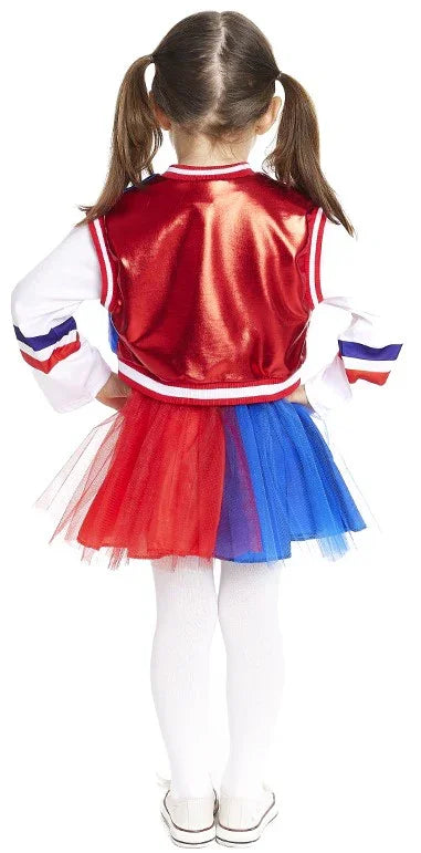 Disfraz de Harley Villana con Tutú para Niña Harley Quinn Partilandia