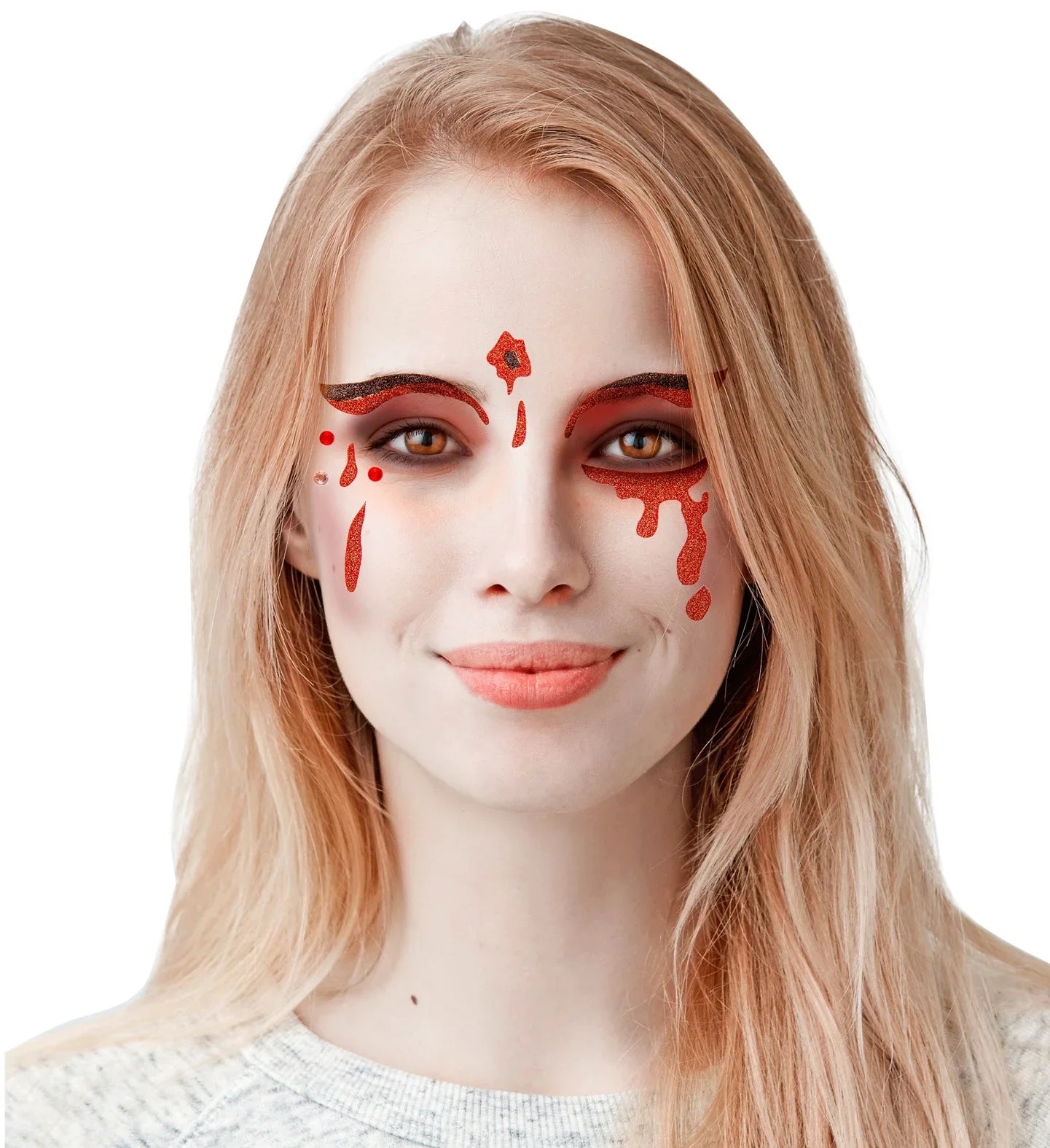 Set de Adhesivos Sangrientos con Purpurina Kits de Maquillaje Widmann