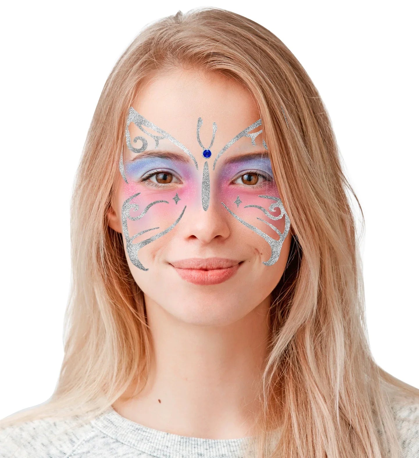 Set de Adhesivos de Mariposa con Purpurina Kits de Maquillaje Widmann