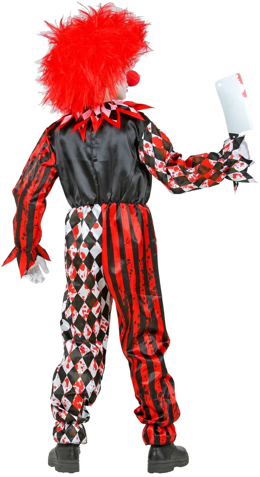 Disfraz de Payaso de Terror Rojo y Negro Infantil Payasos Asesinos Widmann
