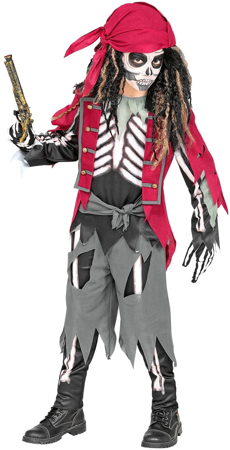 Disfraz de Esqueleto Bucanero para Niño Piratas Infantiles Widmann