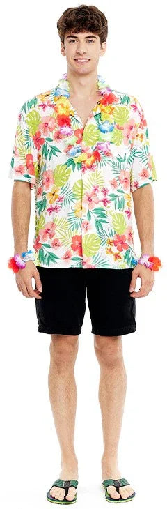 Camisa Hawaiana con Flores Tropicales para Hombre Hawaianos Partilandia