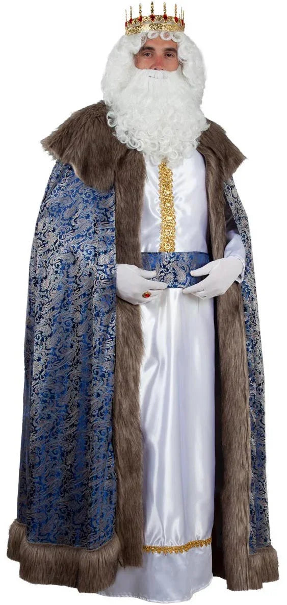 Disfraz de Rey Melchor Azul para Adulto Reyes Magos y Pajes Fycar