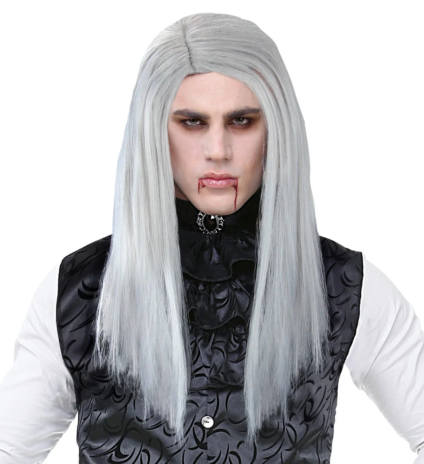 Peluca de Vampiro Gris Larga Pelucas Canosas Widmann