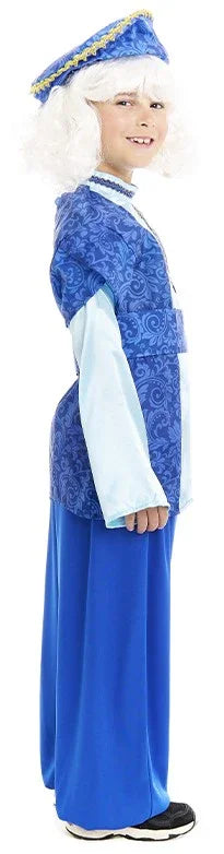 Disfraz de Paje del Rey Melchor Azul para Niño Pajes Reales Partilandia