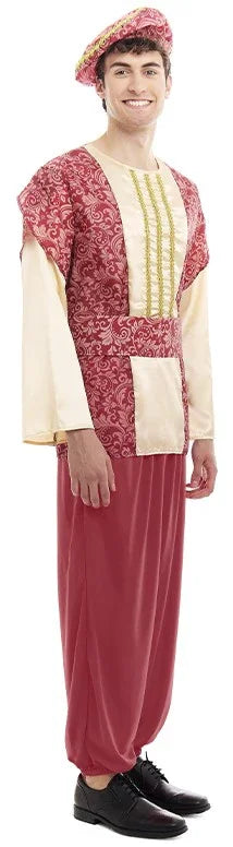 Disfraz de Paje del Rey Gaspar Rojo para Hombre Pajes Reales Partilandia