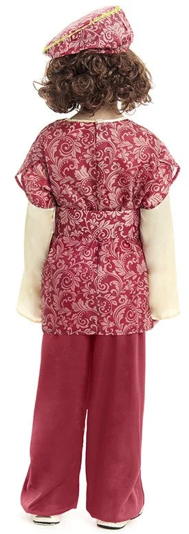 Disfraz de Paje del Rey Gaspar Rojo para Niño Pajes Reales Partilandia