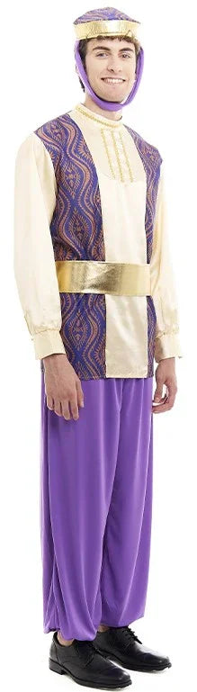 Disfraz de Paje del Rey Baltasar Morado para Hombre Pajes Reales Partilandia