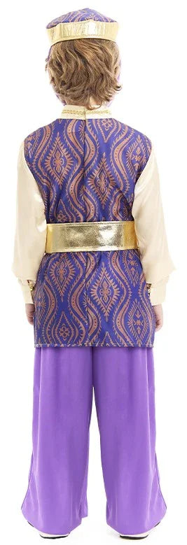 Disfraz de Paje del Rey Baltasar Morado para Niño Pajes Reales Partilandia