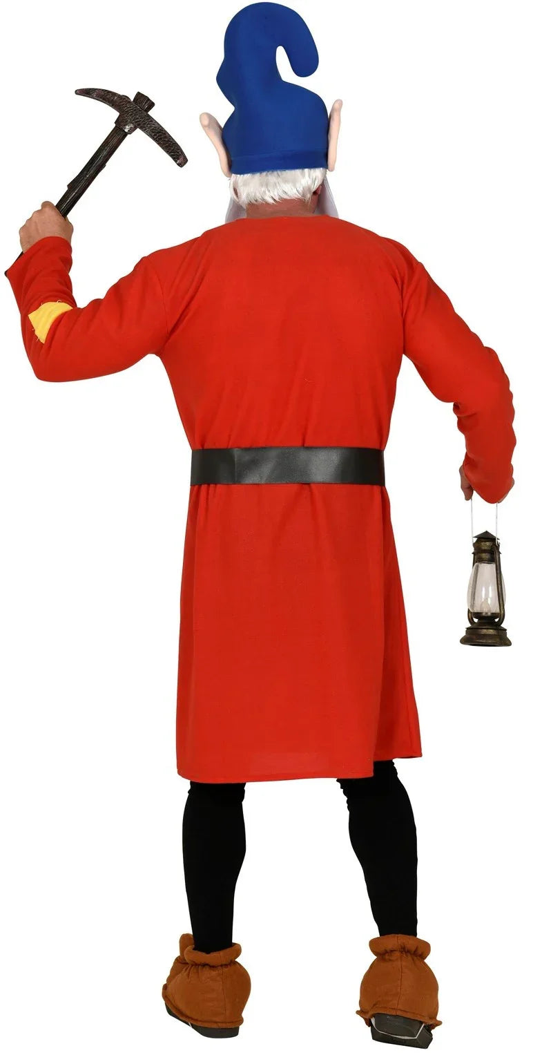 Disfraz de Enanito de Blancanieves Rojo para Adulto Enanitos Widmann