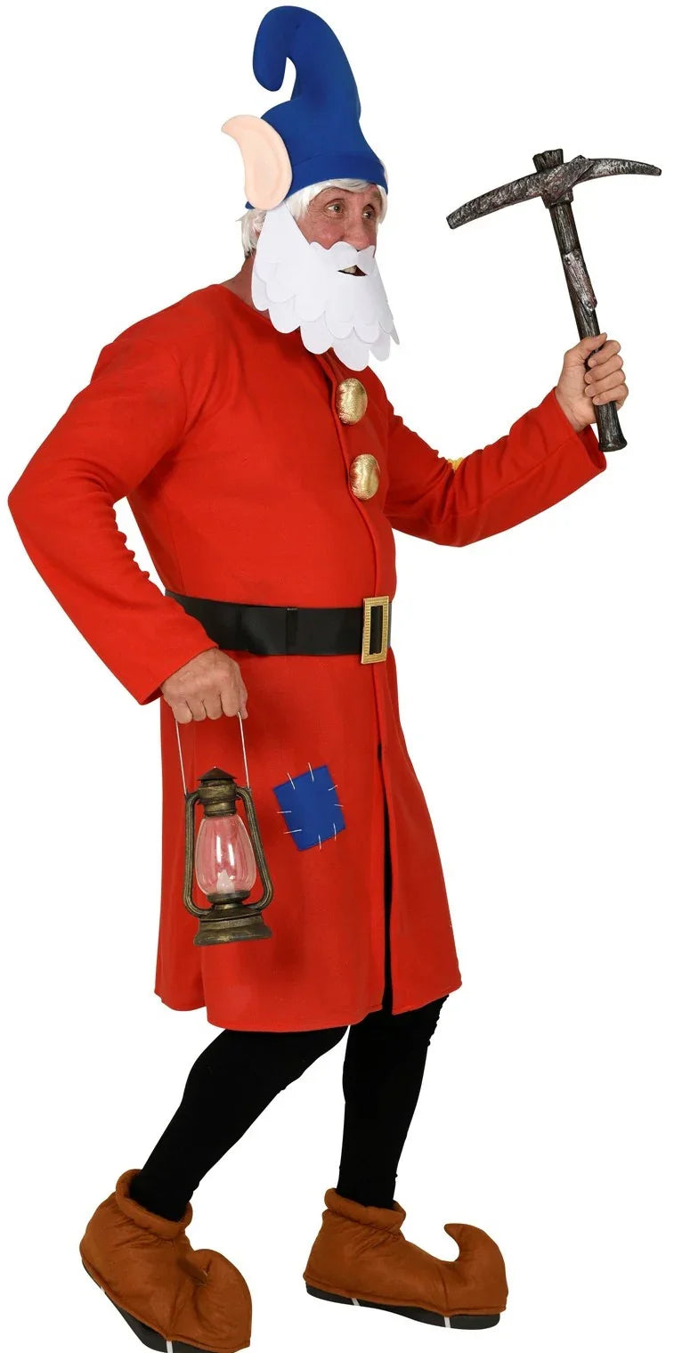 Disfraz de Enanito de Blancanieves Rojo para Adulto Enanitos Widmann