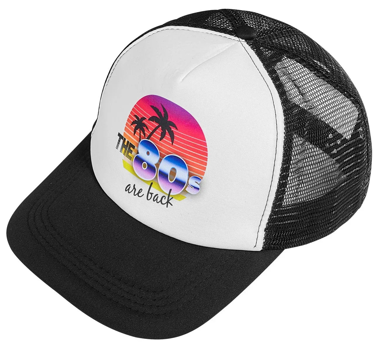 Gorra Años 80 Negra - The 80s are Back Complementos Años 60, 70, 80 Widmann