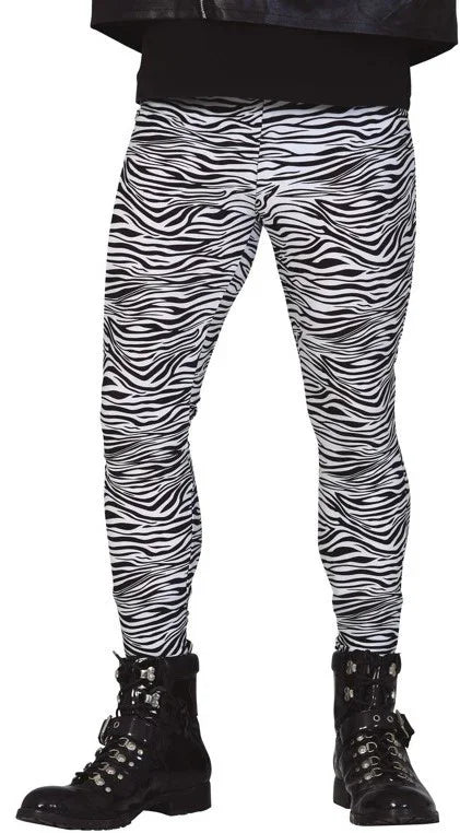 Mallas Punk Rock con Estampado de Cebra Complementos Rockeros y Moteros Guirca