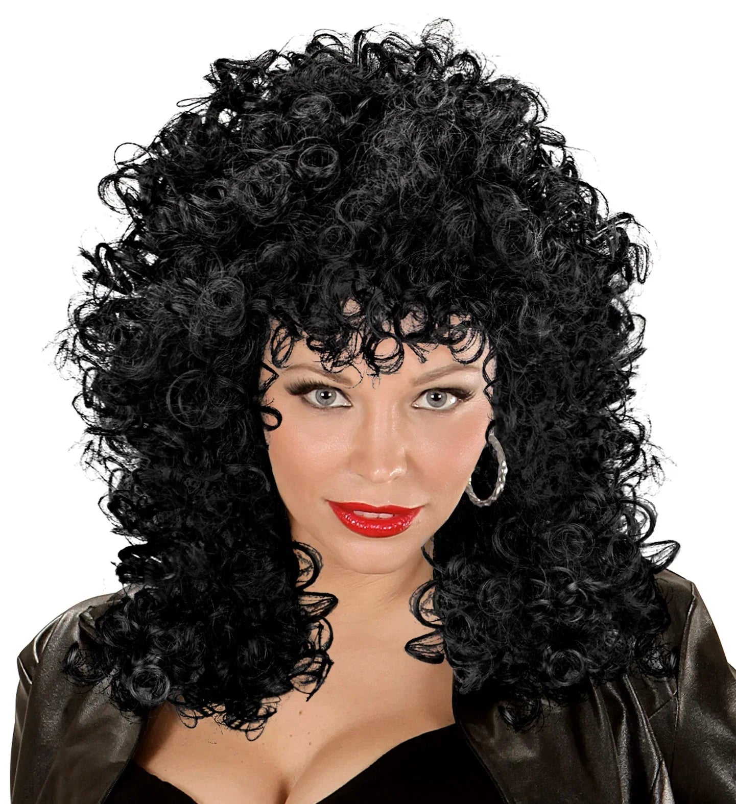 Peluca Morena Rizada Estilo Años 80 Pelucas Morenas Widmann