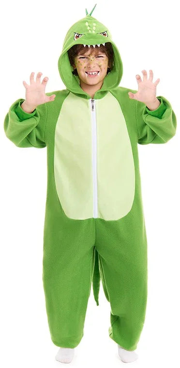 Disfraz de Dinosaurio Furioso Verde Infantil Dragón y Dinosaurio Partilandia