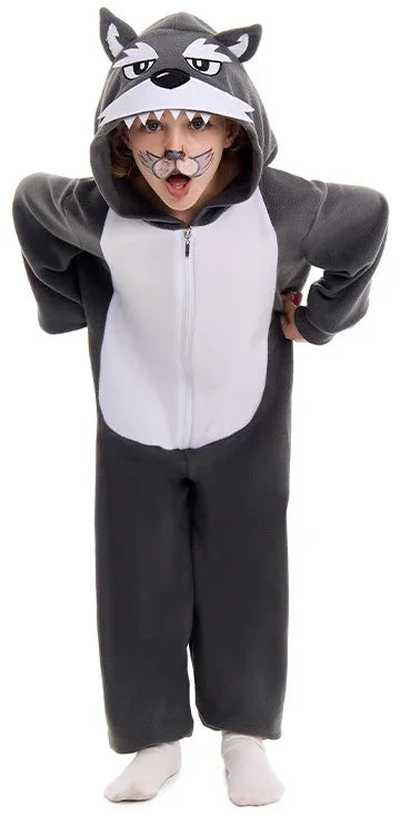 Disfraz de Lobo Hambriento Gris Infantil Lobo Partilandia