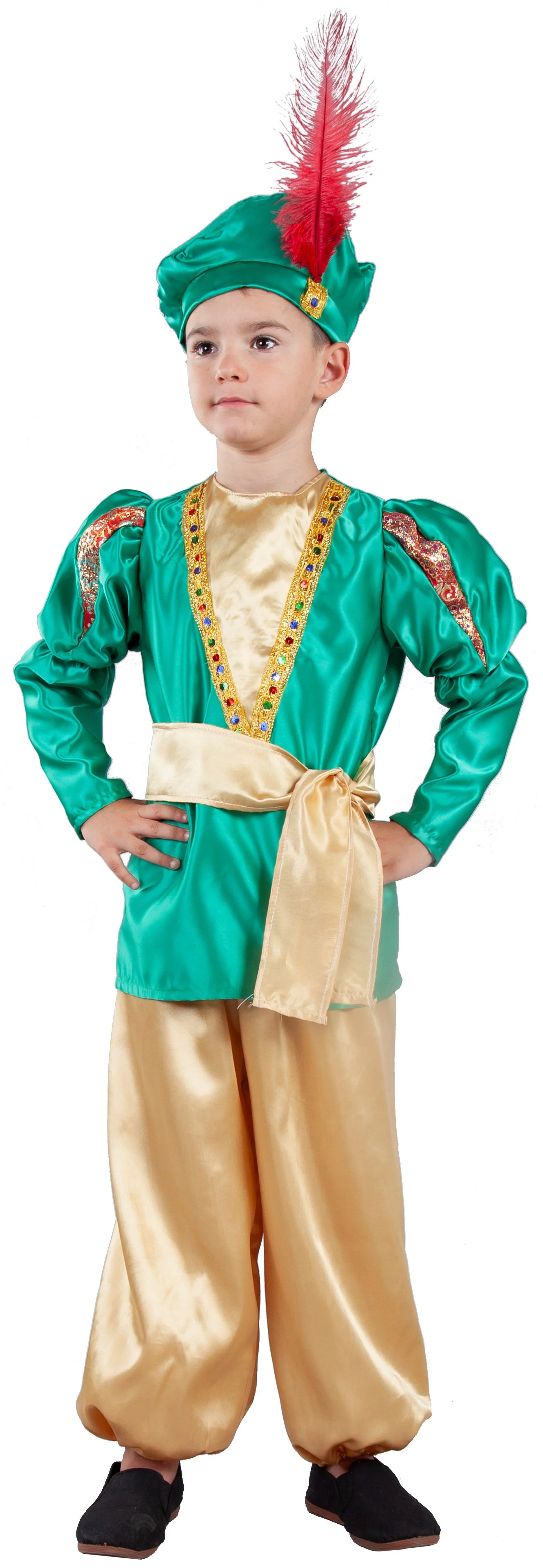 Disfraz de Paje Verde para Niño Reyes Magos y Pajes Fycar