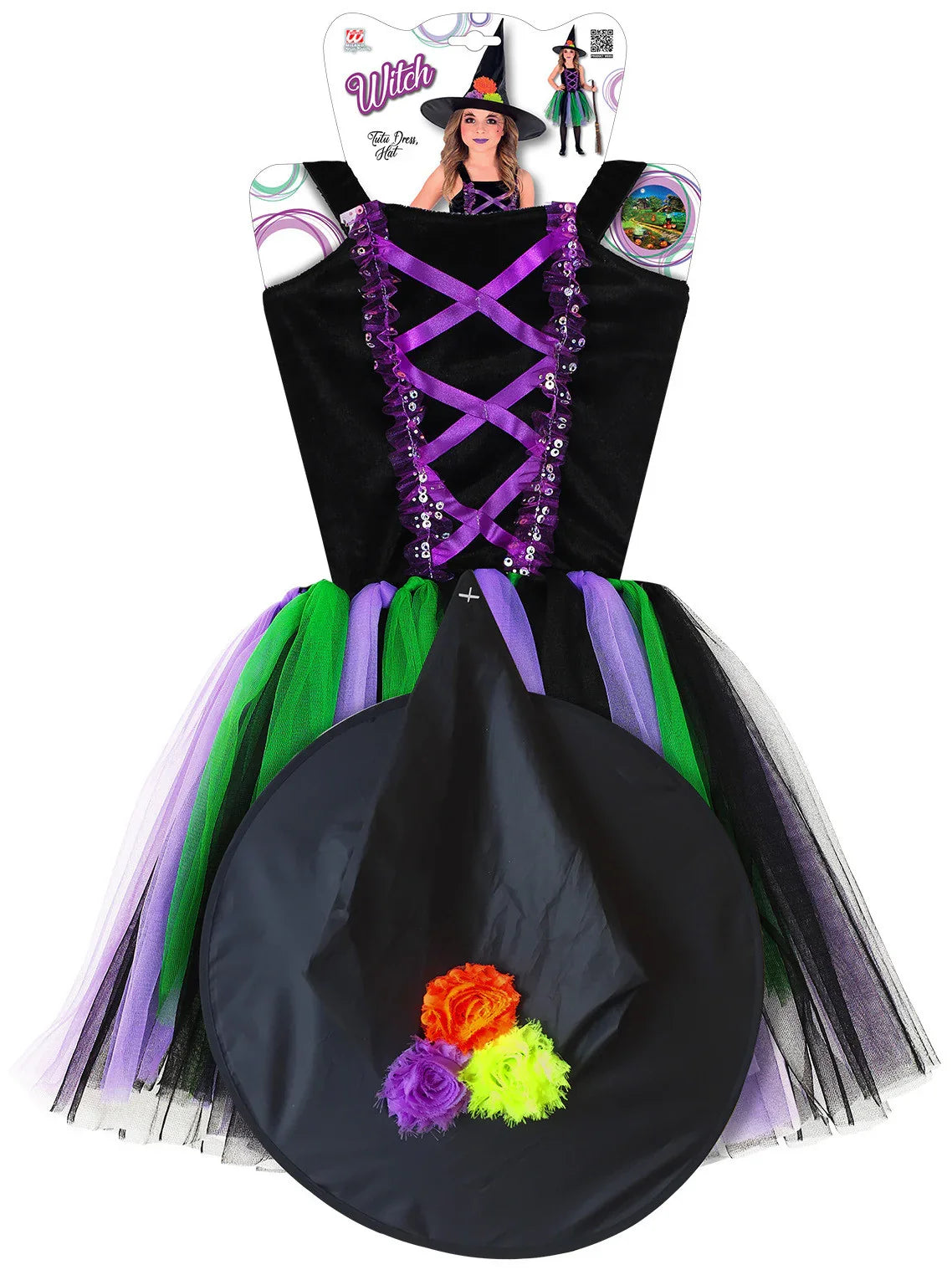 Disfraz de Bruja con Tutú Infantil Brujas Widmann