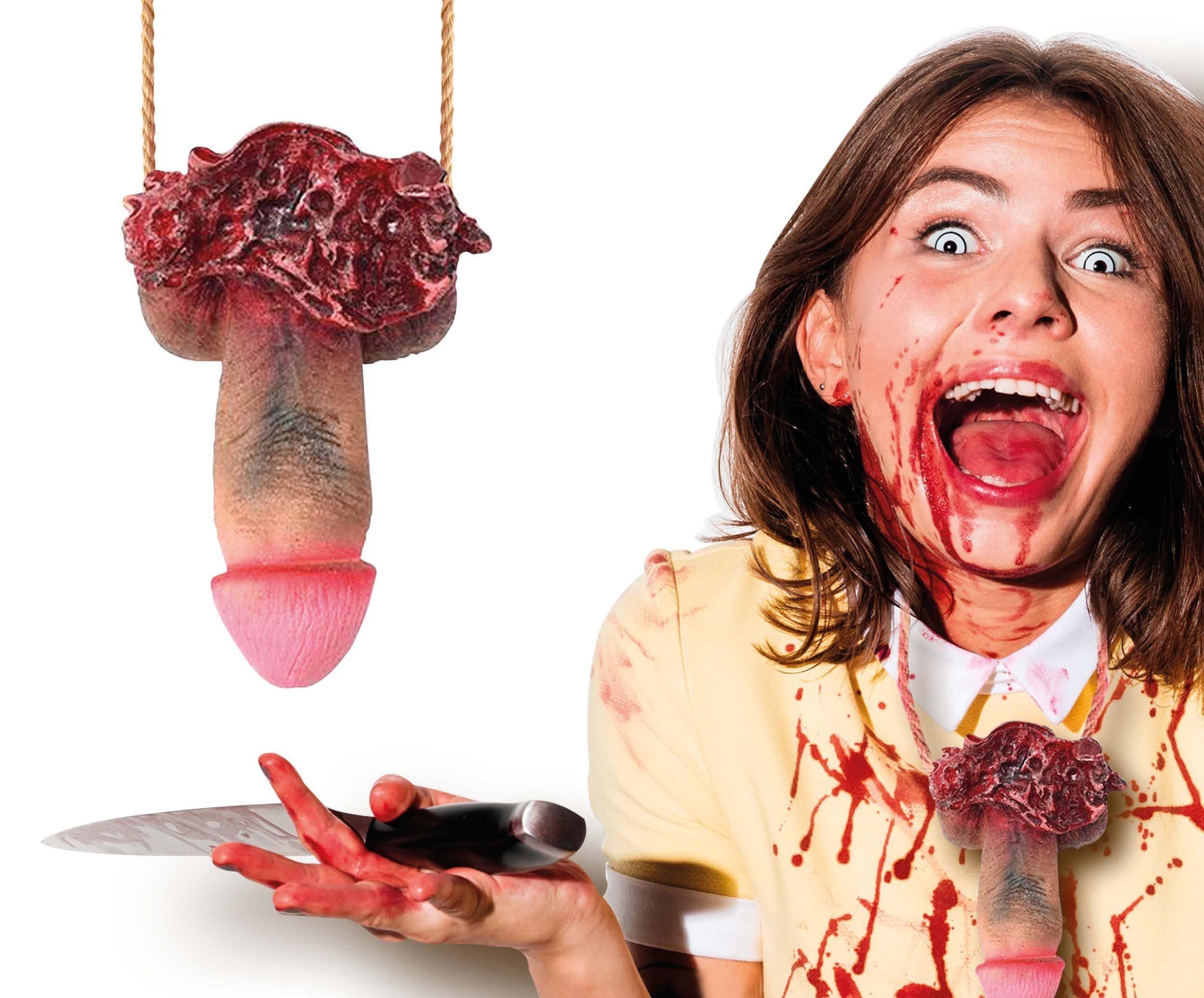 Collar de Pene Cortado Complementos Halloween Guirca