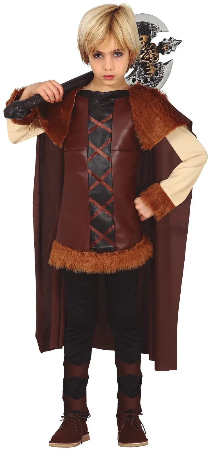 Disfraz de Vikingo Bárbaro Marrón Infantil Vikingos Infantiles Guirca