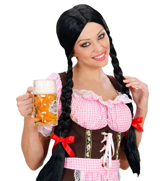 Peluca Morena con Trenzas Pelucas Widmann