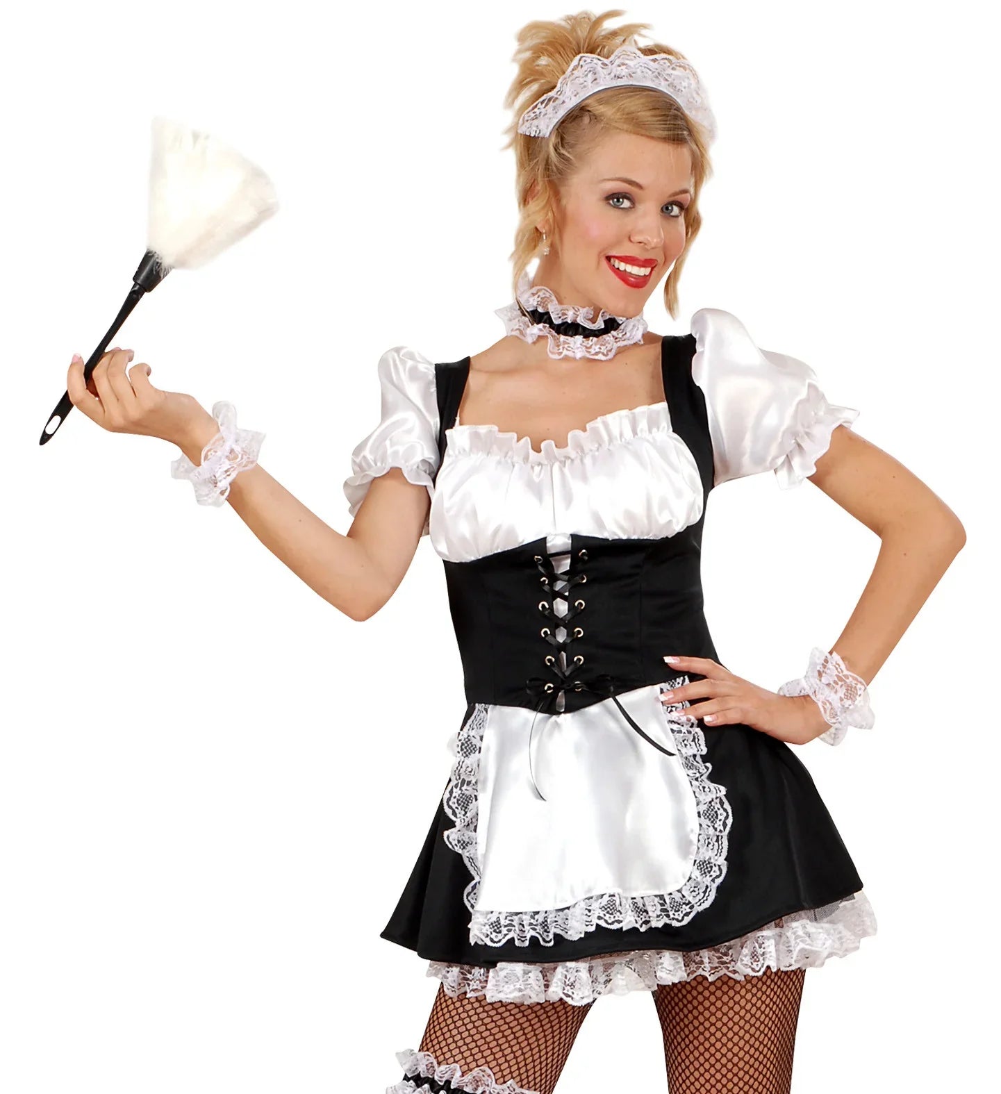 Plumero Blanco de Sirvienta COMPLEMENTOS Widmann