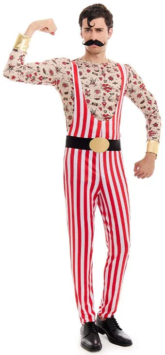 Disfraz de Forzudo Años 20 con Tatuajes para Hombre Forzudos Partilandia