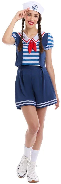 Disfraz de Marinera Navegante Azul para Mujer Marineros Partilandia