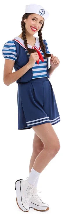 Disfraz de Marinera Navegante Azul para Mujer Marineros Partilandia