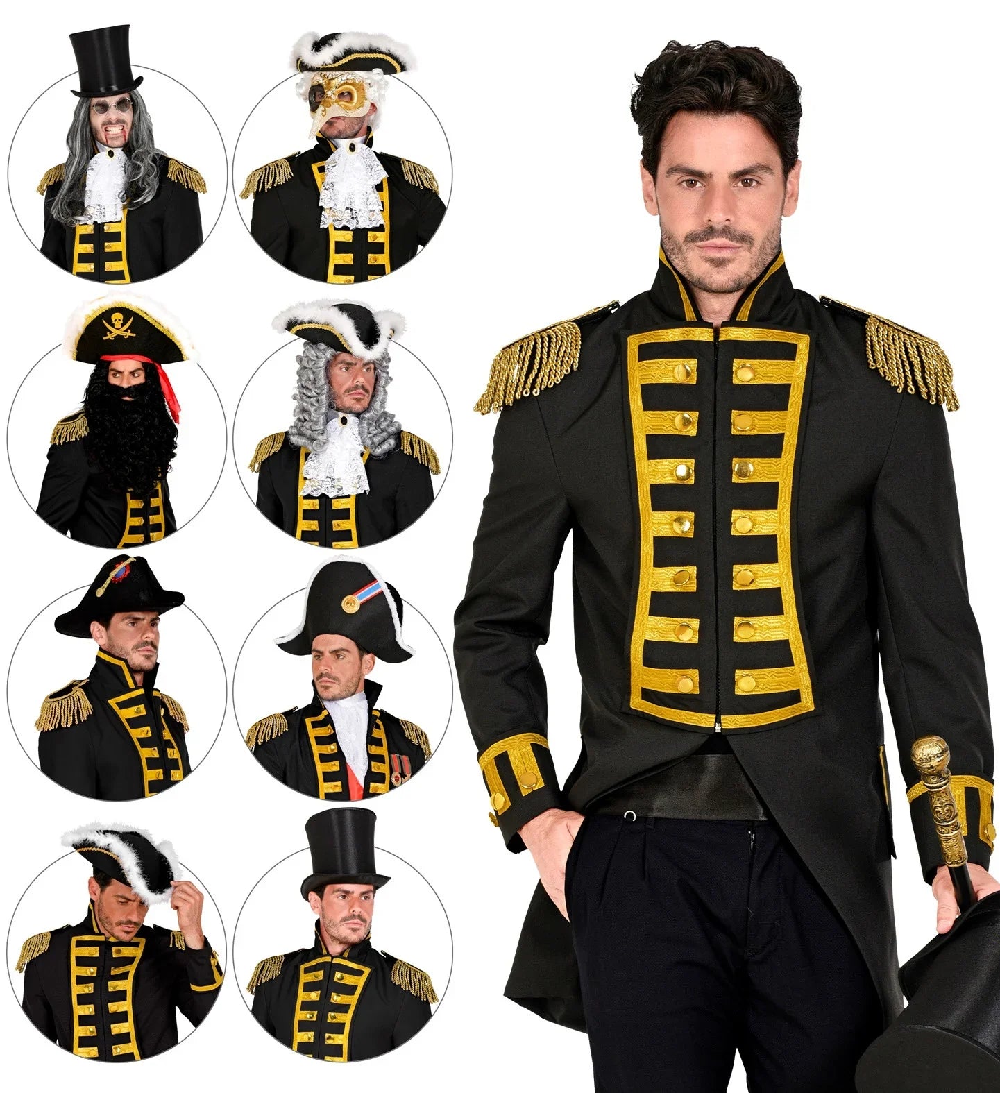 Chaqueta Negra con Pechera Dorada para Hombre Chaquetas, Chalecos y Camisas Widmann