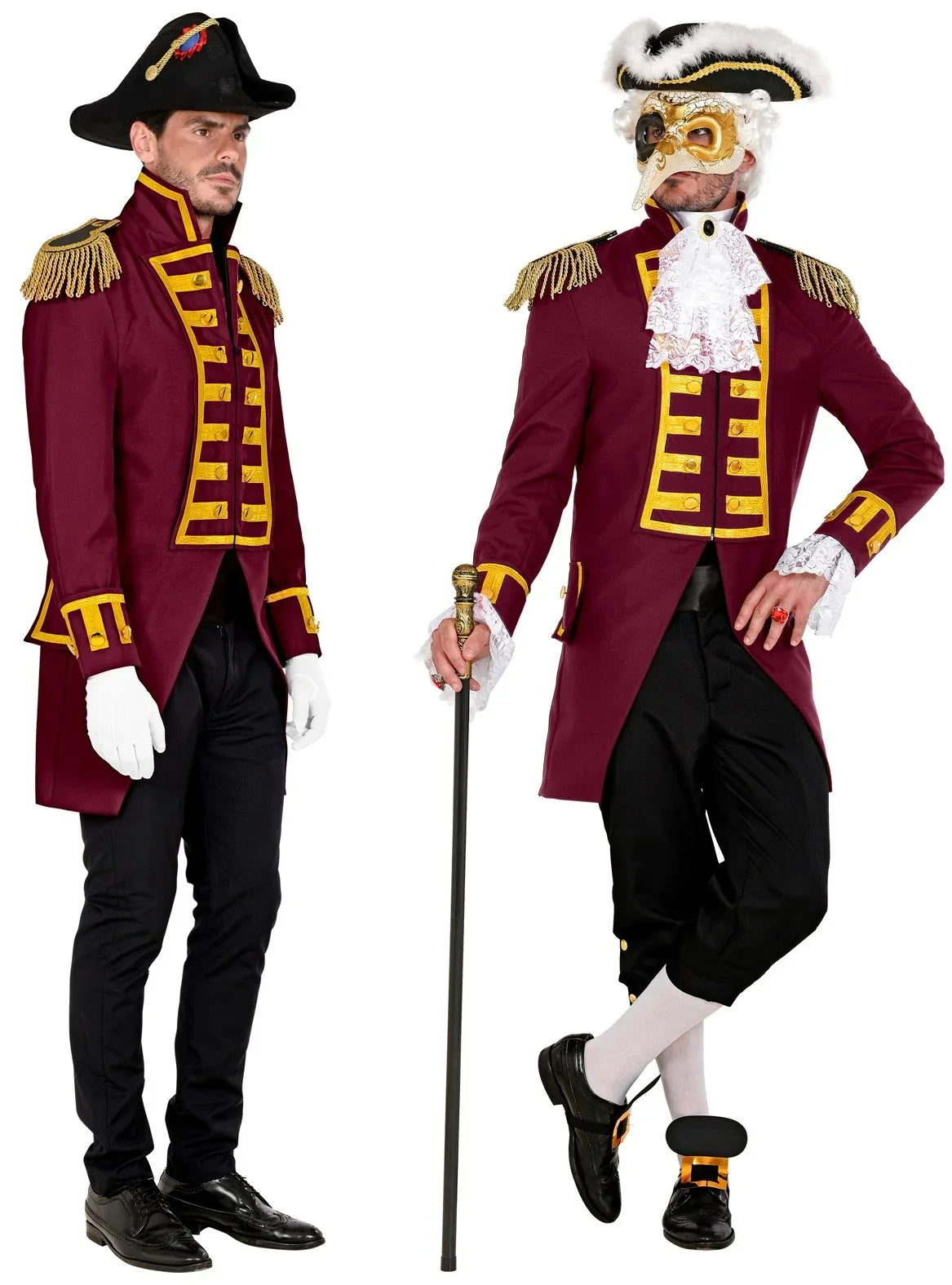 Chaqueta Granate con Pechera Dorada para Hombre Chaquetas, Chalecos y Camisas Widmann