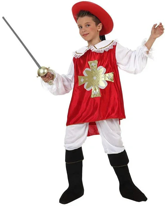 Disfraz de Mosquetero Infantil Rojo Disfraces Baratos Niños Atosa