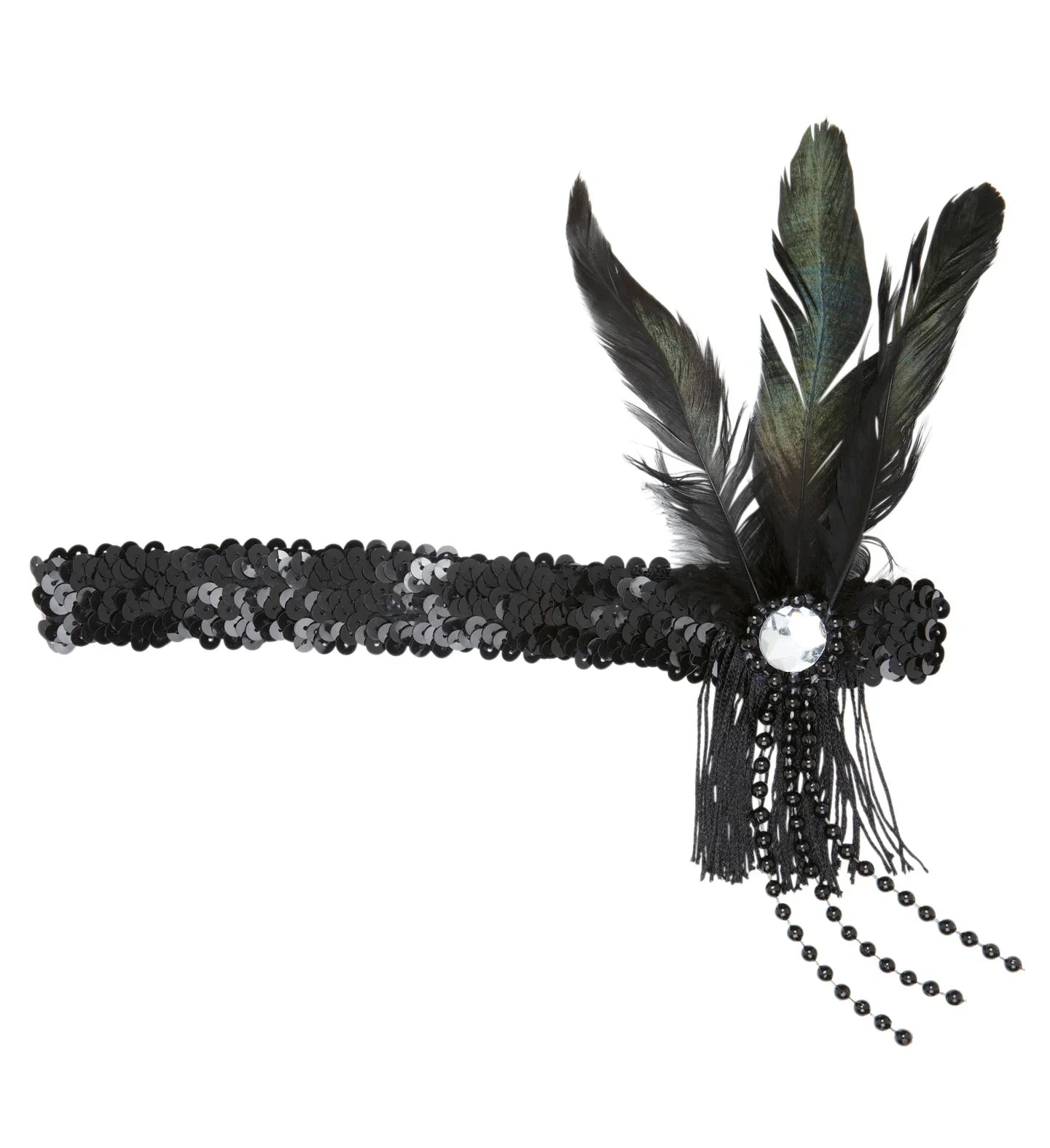 Cinta Charlestón para la Cabeza con Lentejuelas y Plumas Charlestón Widmann