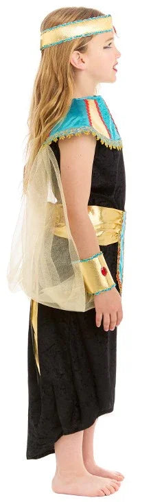 Disfraz de Faraona del Nilo Negro para Niña Egipcios Infantiles Partilandia