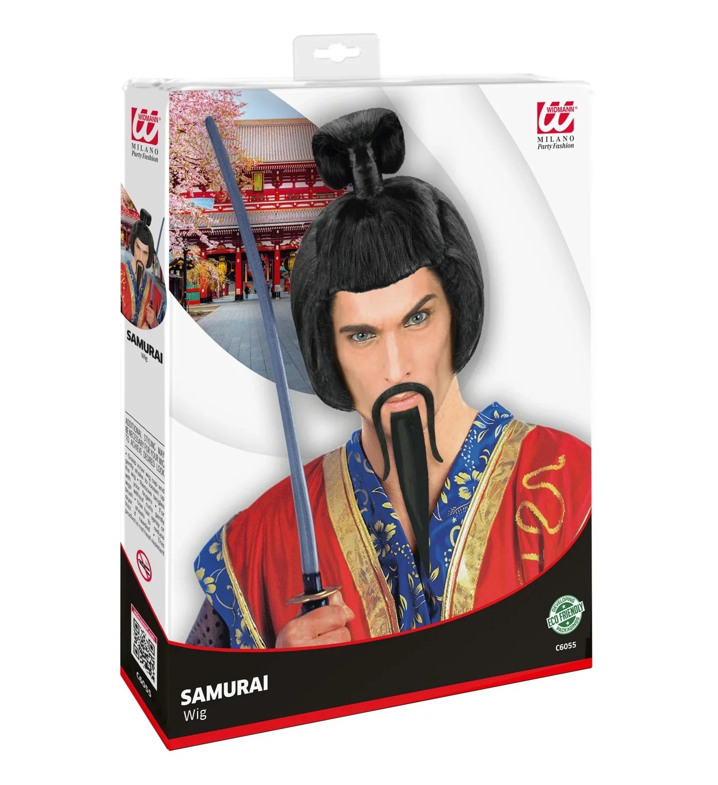 Peluca Morena de Samurái con Coleta COMPLEMENTOS Widmann
