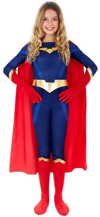 Disfraz de Superheroína Poderosa para Niña Superman y Supergirl Partilandia