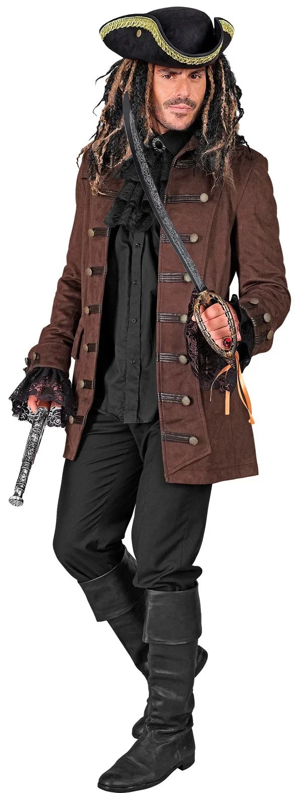 Chaqueta Steampunk o Pirata Marrón Larga para Hombre Chaquetas y Fracs Widmann