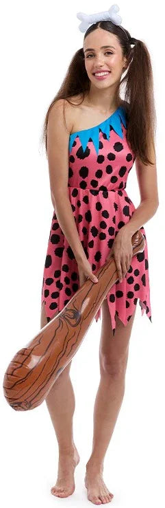 Disfraz de Troglodita Rosa para Mujer Trogloditas y Cavernícola Partilandia
