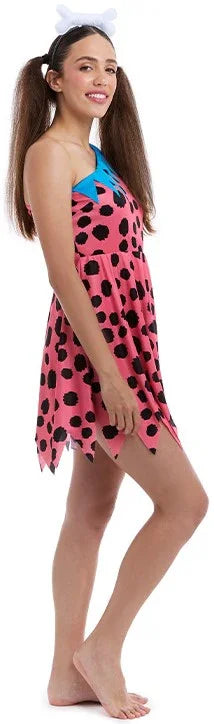 Disfraz de Troglodita Rosa para Mujer Trogloditas y Cavernícola Partilandia